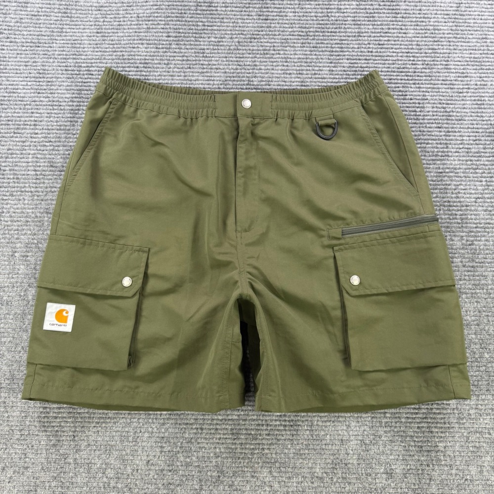 Carhartt WIP Irwin Shorts Mens XL Olive Green Cargo Utility Mesh Active 1034506